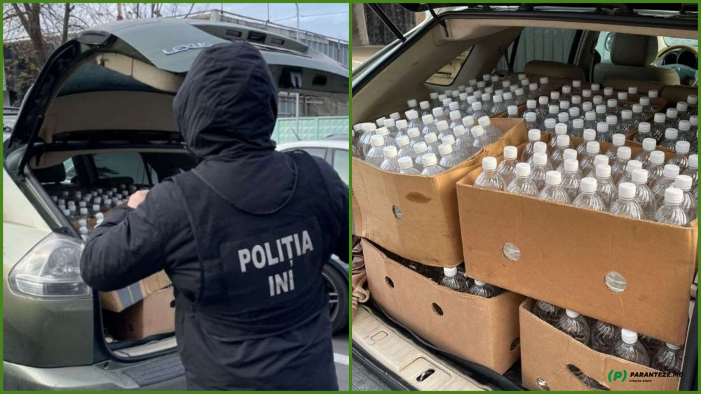O femeie de 40 de ani a fost prinsă cu 270 litri de alcool etilic